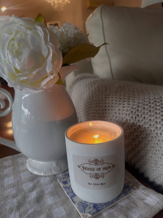 Desert inspired candle collection, butterscotch pudding, salted caramel, hot Cross bun, sugar cookies.