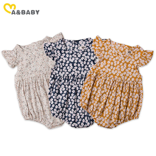 Ma&Baby Flower Newborn Baby Girl Rompers Summer