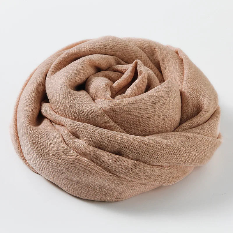 Ladies Solid Color Cotton Linen Scarf