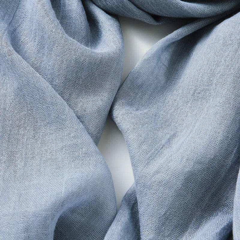 Ladies Solid Color Cotton Linen Scarf