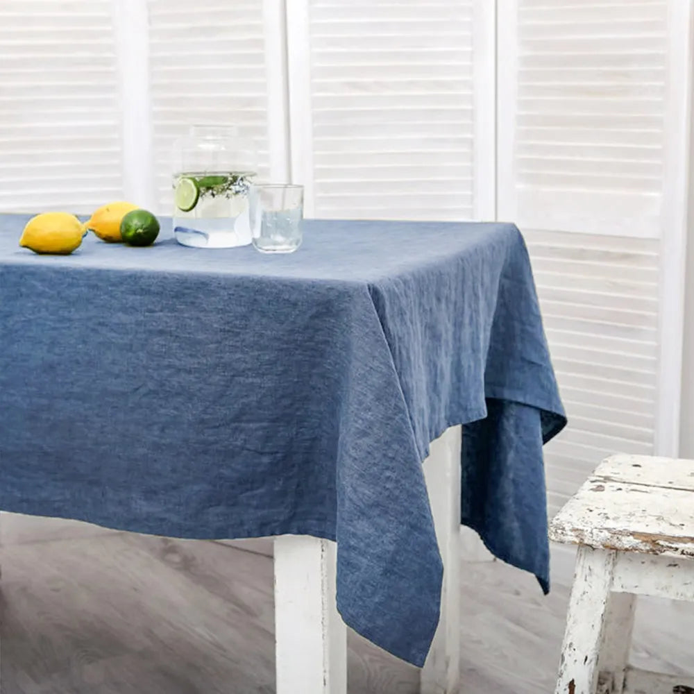 100% Pure Linen Natural  Rectangle Tablecloth ,European Flax Linen